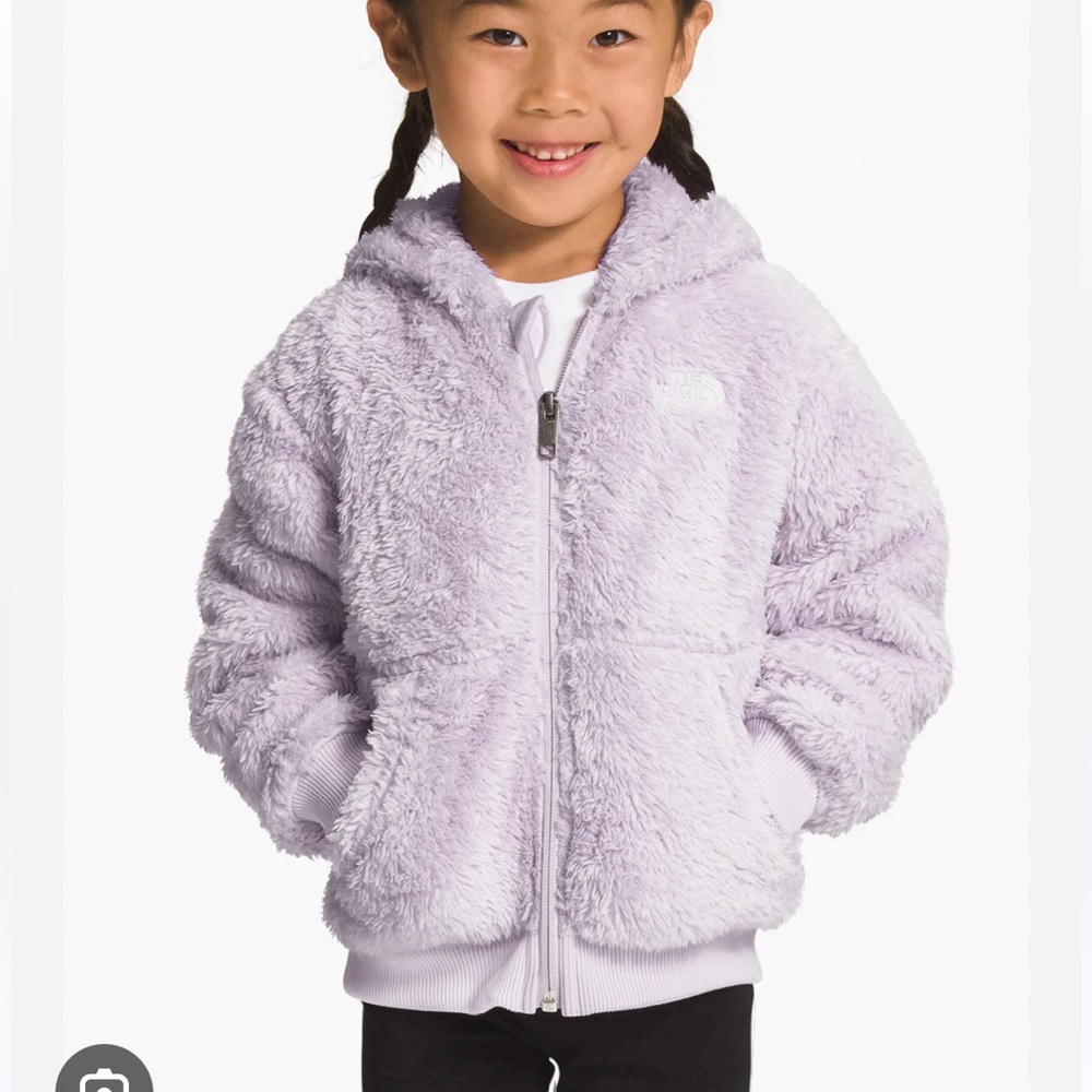 North Face Suave Oso Fleece Zip Up in Lavender. Size 5T - Excellent condition!